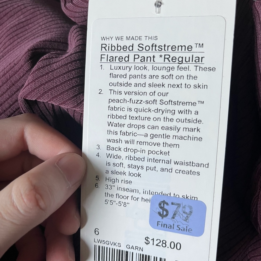 Lululemon Ribbed Softstreme Flared Pants